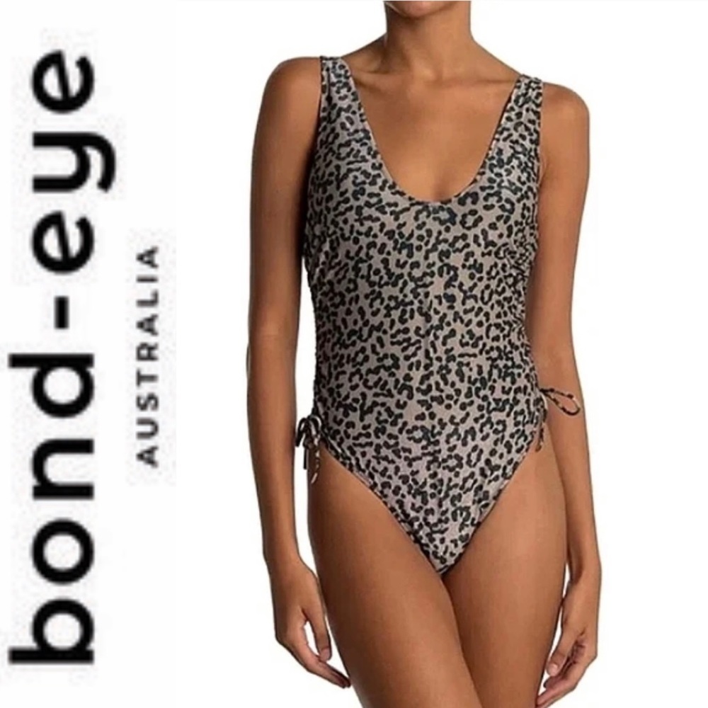 NWT $190R. Bond by Bond-Eye Def Leopard In The Loop 1-Piece Swimsuit. XS